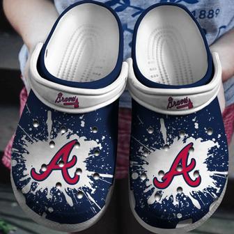 Braves White-Navy Crocband Shoes | Favorety DE