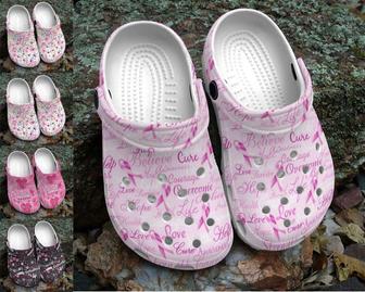 Breast Cancer Awareness Believe Cure Crocband Clog Shoes - Monsterry DE