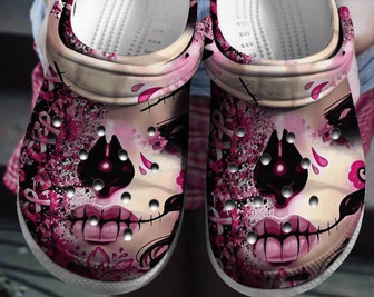 Breast Cancer Clog Shoes - Monsterry