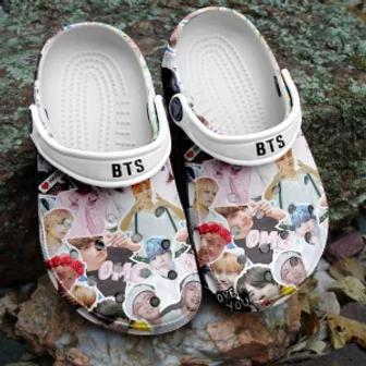 Bts Jungkook Pattern Clogs Crocs Crocband Shoes Comfortable For Men Women | Favorety UK