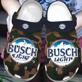 Busch Light Army Camouflage Pattern Clogs Shoes | Favorety AU