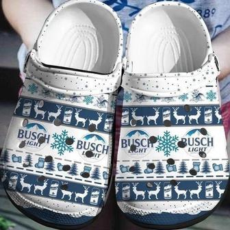 Busch Light Beer Christmas Ugly Pattern Crocband Clog Shoes For Men Women | Favorety UK