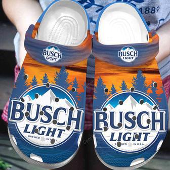 Busch Light Ice Mountain Sunset Clogs Shoes | Favorety AU