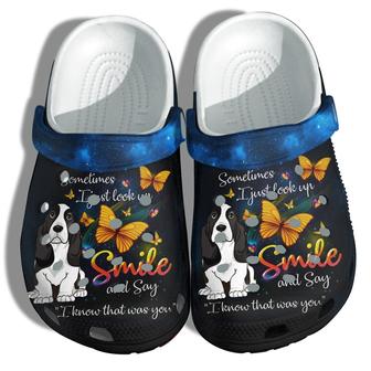 Butterfly Memory Smile Dog Shoes - Dog Pet Love Customize Shoes Croc Clogs Gifts Son Daughter - Monsterry CA