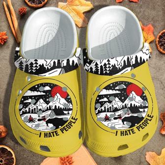 Camping Bear Custom Shoes - Camping 2022 Funny I Hate People Gifts For Men Women - Monsterry UK