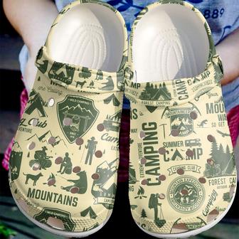 Camping Club Shoes - Outdoor Adventure Clog Birthday Gift For Men Women - Monsterry AU