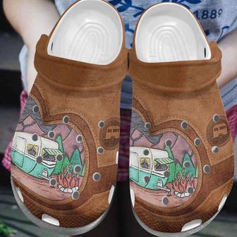 Camping Fire Shoes Clog Birthday Holiday Gift For Men Boy Friend - Monsterry AU