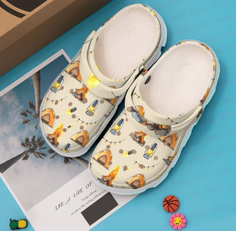 Camping Light Pattern Classic Clogs Shoes - Monsterry