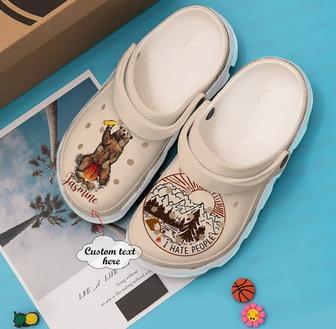 Camping Personalized I Hate People Clog Shoes - Monsterry CA