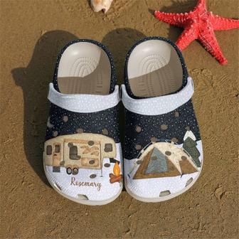 Camping Personalized Winter Classic Clogs Shoes - Monsterry