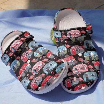 Camping With Flamingos Shoes - Summer Time 2022 Custom Shoes Gift For Men Women - Monsterry AU
