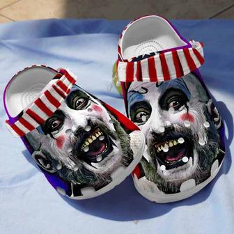 Captain Clown Face Clogs Shoes Halloween Gifts For Men Boys - Monsterry UK
