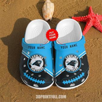 Carolina Panthers Personalized Custom For Nfl Fans Clog Shoes | Favorety AU