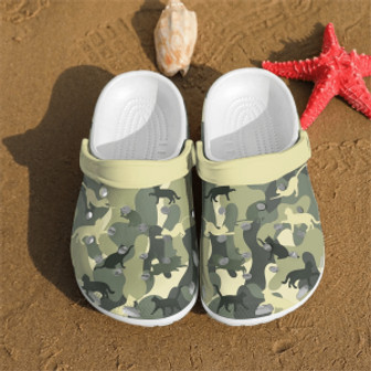 Cat Camo Pattern Shoes Clog Clogband Clogs Shoes For Men Women - Monsterry