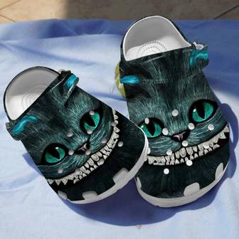 Cat With Creepy Smiling Clogs Shoes Gifts For Halloween Birthday - Monsterry AU