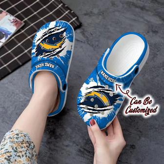 Chargers Personalized La Chargers Football Ripped Claw Clog Shoes | Favorety