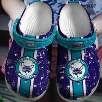 Charlotte Hornets Basketball Club Crocs Comfortable Clogs Crocband Shoes For Men Women | Favorety DE