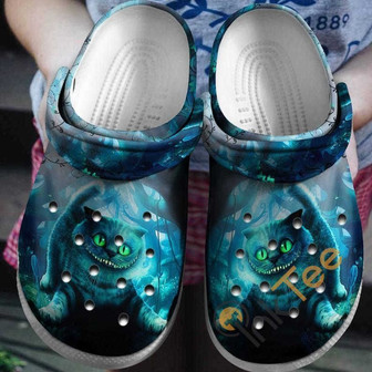 Cheshire Cat Alice In Wonderland Cartoon Movie Clog Shoes - Monsterry