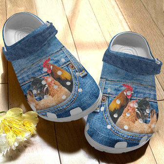 Chicken In Pocket Clog Shoes - Little Chicken Clogbland Clog Gifts For Fathers Day - Monsterry