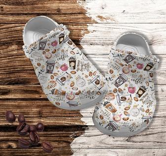 Coffee Milk Tea Sticker Croc Shoes Gift Bestie Birthday- Coffee Shop Worker Shoes Croc Clogs Gift Mother Day 2022 - Monsterry AU