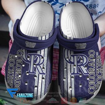 Colorado Rockies Mlb Logo Blue Red Mlb Sport Crocs Clogs Crocband Shoes | Favorety AU