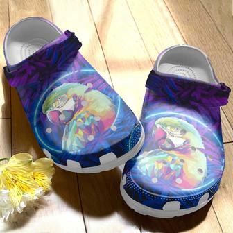 Colorful Parrot On Night Clog Shoes Gifts For Men Father Son - Monsterry