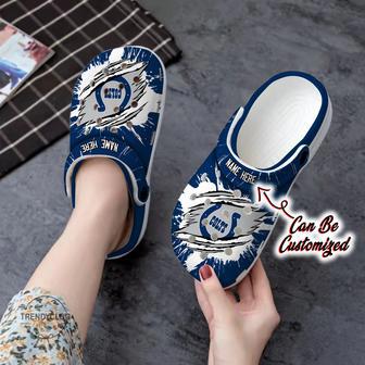 Colts Personalized Icolts Football Ripped Claw Clog Shoes | Favorety AU