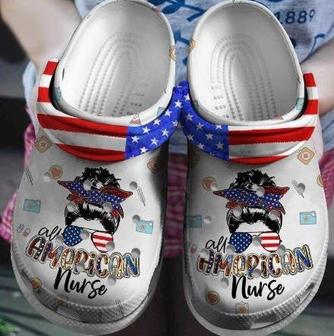 Cool Girl Glasses American Nurse Shoes 4Th Of July - Nurse Shoe Gift - Monsterry CA