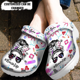 Cool Nurse Life Shoes Birthday Gift Wife Daughter- Nurse Mom Shoes Clog Clogs Customize - Monsterry