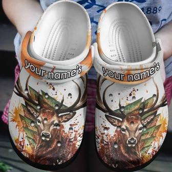 Cool Watercolor Deer Clog Shoe Birthday Gift For Men Boy Friend - Monsterry