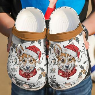 Corgi Xmas Christmas Pattern Crocband Clog Shoes For Men Women - Monsterry UK