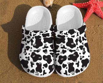 Cow Pattern Skin Dairy Farmer Cattle Lovers Birthday Him Clog Shoes - Monsterry CA