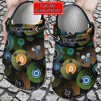 Crypto Personalized Colorful Crypto Logo Clog Shoes | Favorety DE