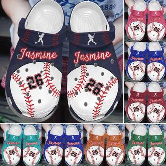 Custom Name Number Colorful Baseball Clogs Shoes - Monsterry DE