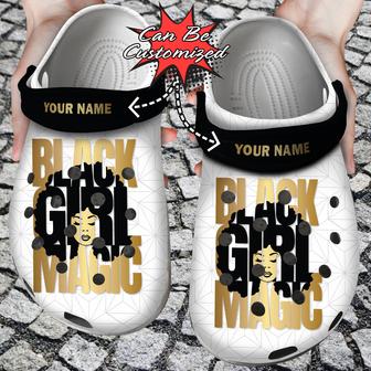 Custom Personalized Black Girl Magic Clog Shoes - Monsterry