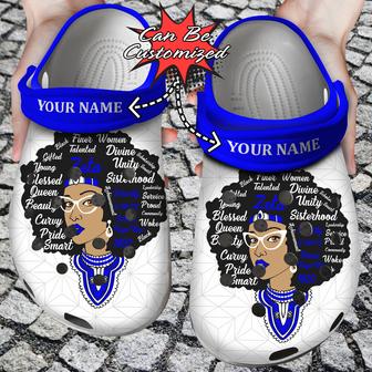 Custom Personalized Cute Afro Girl Zeta Queen Clog Shoes - Monsterry
