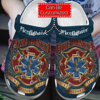 Custom Personalized Fire Rescue Service Before Self Clog Shoes - Monsterry DE