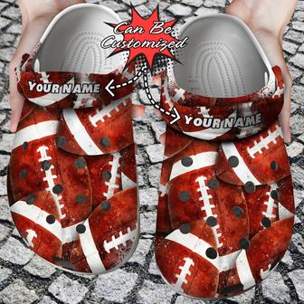 Custom Personalized Football Overlapping Clog Shoes - Monsterry DE