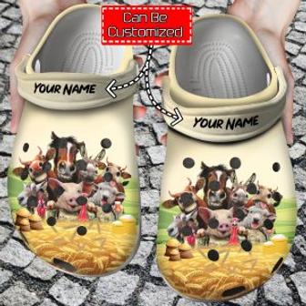 Custom Personalized Funny Farm With Animals Country Girl Clog Shoes - Monsterry