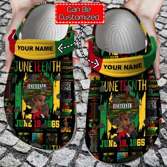 Custom Personalized Juneteenth Black Americans Independence 1865 Clog Shoes - Monsterry DE