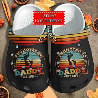 Custom Personalized Promoted To Daddy Father Day Gifts Clog Shoes - Monsterry DE