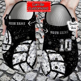 Custom Personalized Volleyball Diamond Clog Shoes - Monsterry