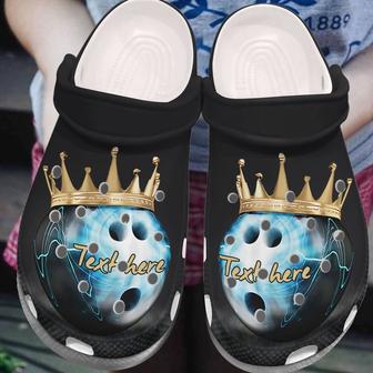 Custom Text Bowling King Clogs Shoes - Monsterry CA