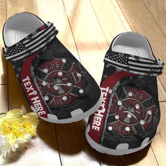 Customize Name Firefighter Fire Dept Crocband Clogs - Monsterry UK