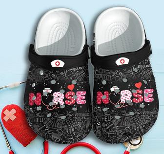 Cute Black Nurse Shoes Clogs Gift For Graduation - Monsterry