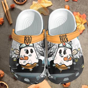 Cute Boo Bees Nurse Crew Funny Halloween Croc Shoes Gifts - Monsterry UK