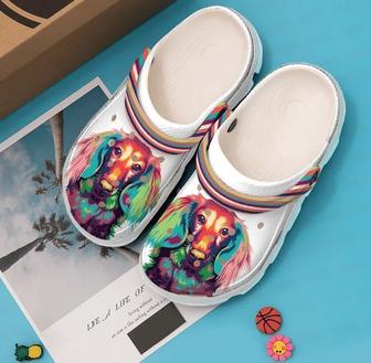 Dachshund Colorful Wiener Classic Clogs Shoes - Monsterry DE