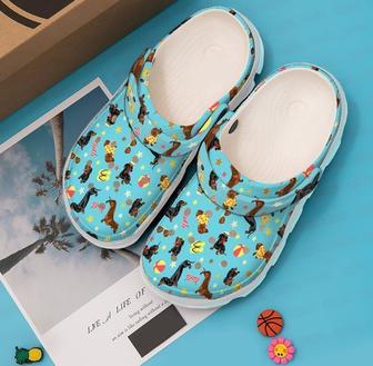 Dachshund Doxies On Vacation Classic Clogs Shoes - Monsterry CA