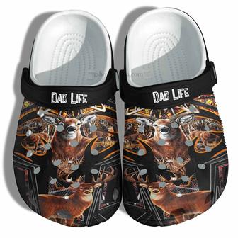 Dad Life Deer Hunter Croc Shoes Gift Men Father Day- Deer Hunting Shoes Customize Name - Monsterry CA