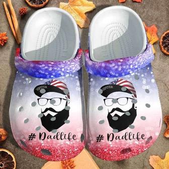 Dadlife Wearing Usa Hat Dad Usa America Th Of July Crocband Clogs - Monsterry CA